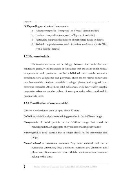 Studies on the use of nano zinc oxide and modified silica in NR, CR ...