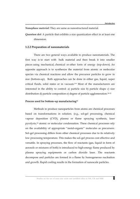 Studies on the use of nano zinc oxide and modified silica in NR, CR ...