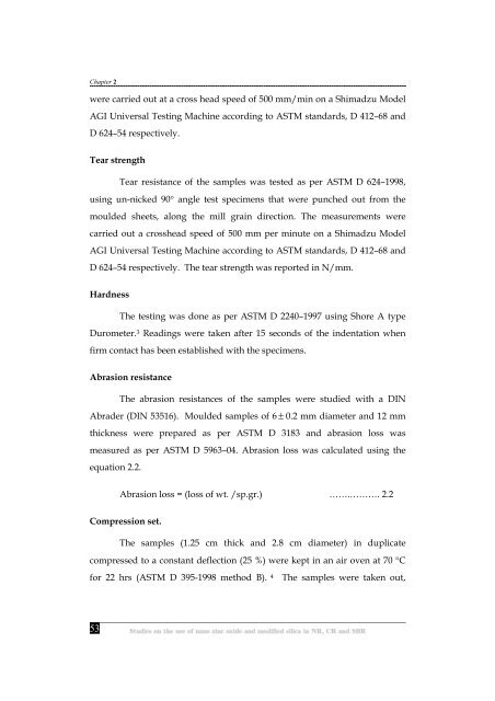 Studies on the use of nano zinc oxide and modified silica in NR, CR ...