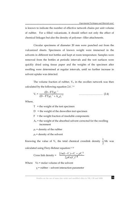 Studies on the use of nano zinc oxide and modified silica in NR, CR ...