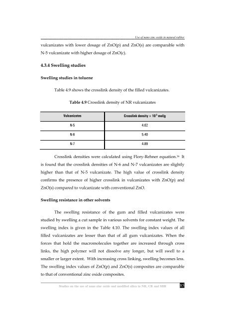 Studies on the use of nano zinc oxide and modified silica in NR, CR ...