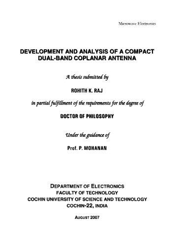 Development and Analysis of a Compact Dual-Band Coplanar ...