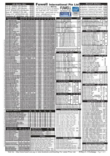 Fuwell International Pte Ltd 1 Rochor Canal Road #04-52 ... - VR-Zone