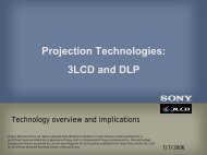 3LCD and DLP Technology Comparison - Sony