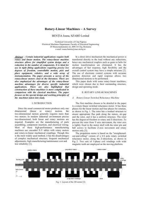 Rotary-Linear Machines – A Survey