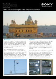 India Golden Temple adds security solution - Sony of Canada ...