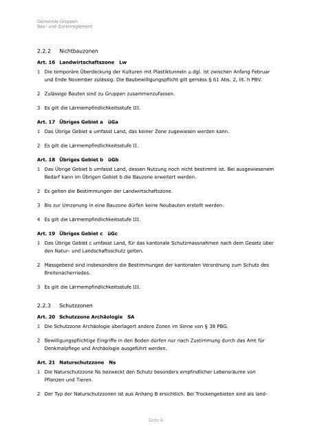 Bau- und Zonenreglement (BZR) - Gemeinde Greppen
