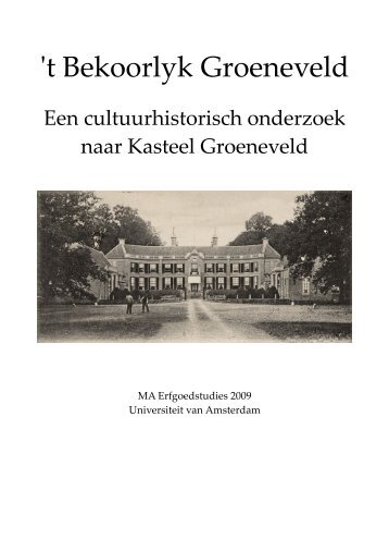 Rapport Groeneveld - Universiteit van Amsterdam