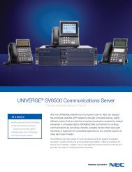 UNIVERGE® SV8500 Communications Server - NEC Philippines, Inc.