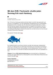 Mit dem EVB- Fischmarkt- shuttle jeden Sonntag ... - Evb-service.de