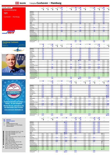 Fahrplan Cuxhaven ? Hamburg 121 - Evb-service.de