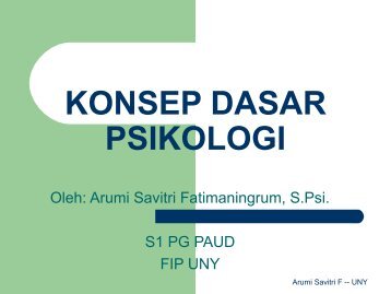 KONSEP DASAR PSIKOLOGI - Staff UNY