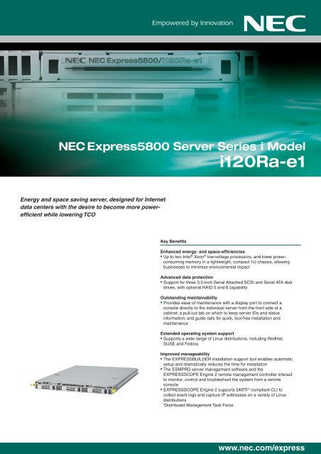NEC Express5800/i120Ra-e1 - NEC Philippines, Inc.