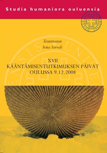 XVII Kääntämisentutkimuksen päivät Oulussa 9.12.2008