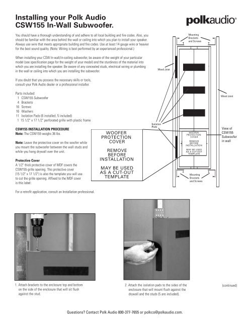 Polk audio in wall cheap subwoofer