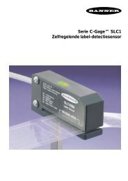 Serie C-Gage™ SLC1 Zelfregelende label-detectiesensor - Banner ...