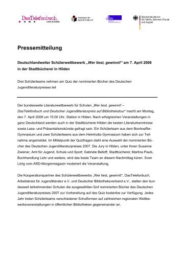 Pressemitteilung - Schwann Verlag KG