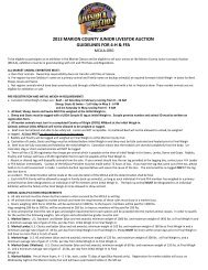 2013 marion county junior livestok auction guidelines for 4-h & ffa