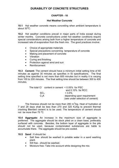 Durability Of Concrete Structures Rdso