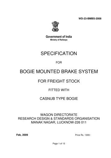 Specification - rdso - Indian Railway