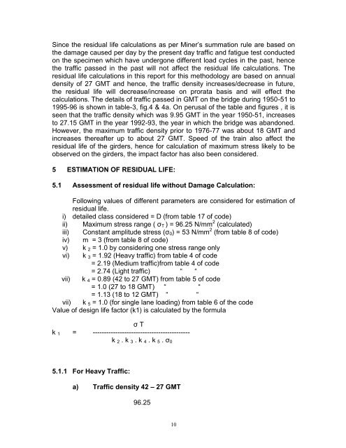 ASSESSMENT OF RESIDUAL LIFE OF GIRDERS OF BRIDGE No