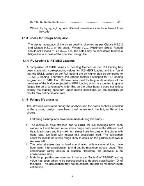 ASSESSMENT OF RESIDUAL LIFE OF GIRDERS OF BRIDGE No