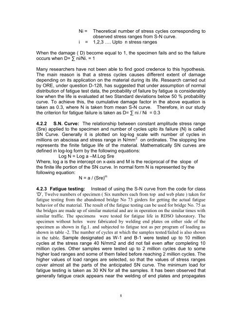 ASSESSMENT OF RESIDUAL LIFE OF GIRDERS OF BRIDGE No