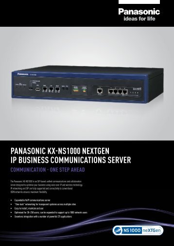 panasonic kx-ns1000 nextgen ip business communications server