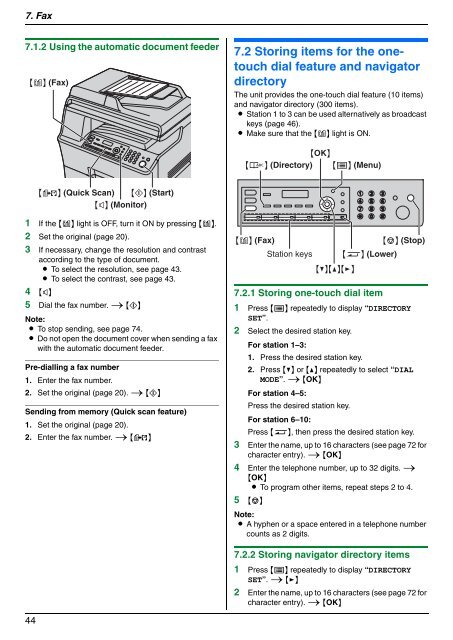 Operating Instructions - Panasonic Business