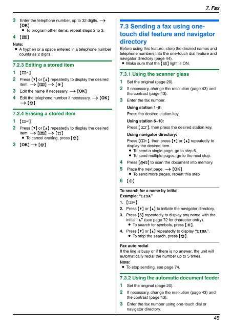 Operating Instructions - Panasonic Business