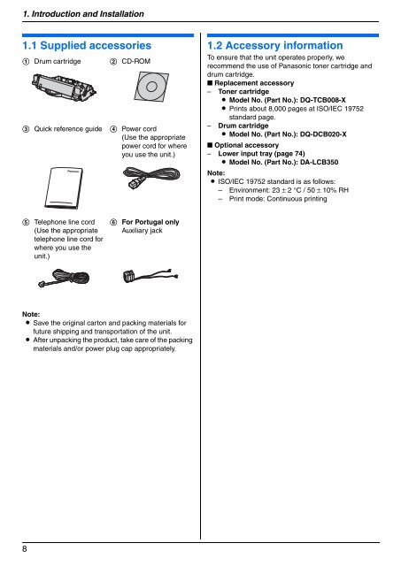 Operating Instructions - Panasonic Business