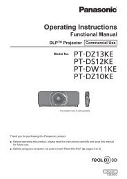 Manual PT-DZ13 Series.pdf - Panasonic Business