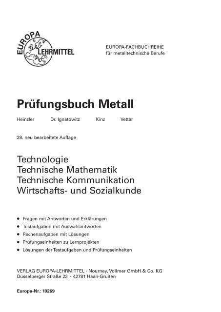 Prüfungsbuch Metall