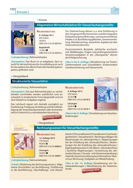 Merkur Verlag Programm 2012