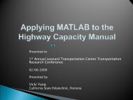 Applying MATLAB to the Highway Capacity Manual - Leonard ...