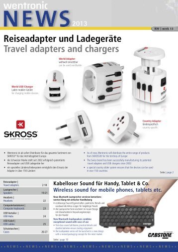 Reiseadapter und Ladegeräte Travel adapters and ... - Wentronic