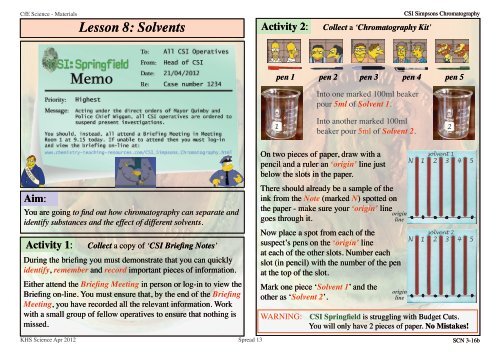 Lesson 8 Csi Simpsons Worksheet Pdf Chemistry Teaching
