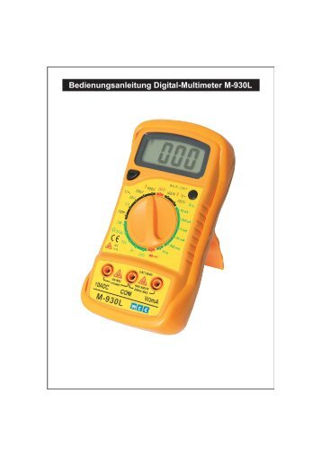 Bedienungsanleitung Digital-Multimeter M-930L - Wentronic