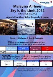 Malaysia Airlines Sky is the Limit 2012 - e-Travel Blackboard