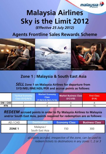 Malaysia Airlines Sky is the Limit 2012 - e-Travel Blackboard