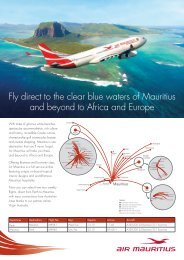 Fly direct to the clear blue waters of Mauritius and ... - SACIM Australia