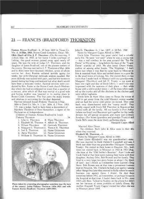 21 — frances (bradford) thornton - Lower Delmarva Bradfords