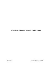 1. Nathaniel Bradford of Accomack County, Virginia - Lower ...