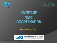 Caltrans TMC Coordination.