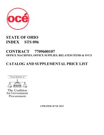 OH STS 096 7709600107 CATALOG JUN 2012 - State of Ohio