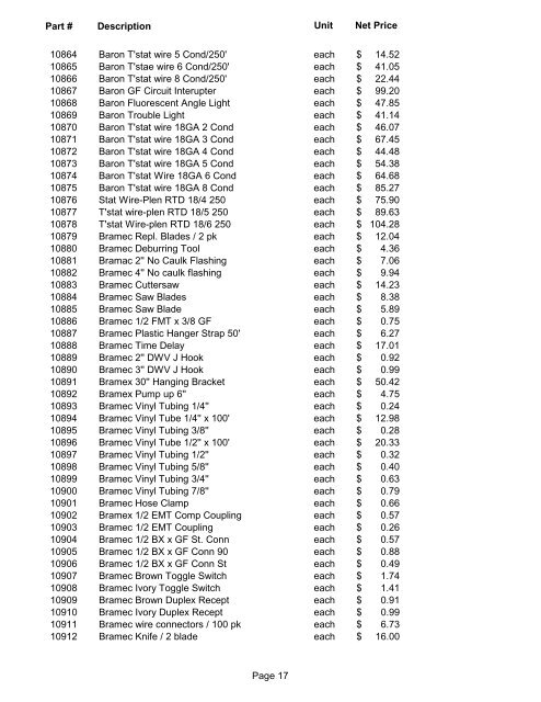 Current Contract Price List - State of Ohio