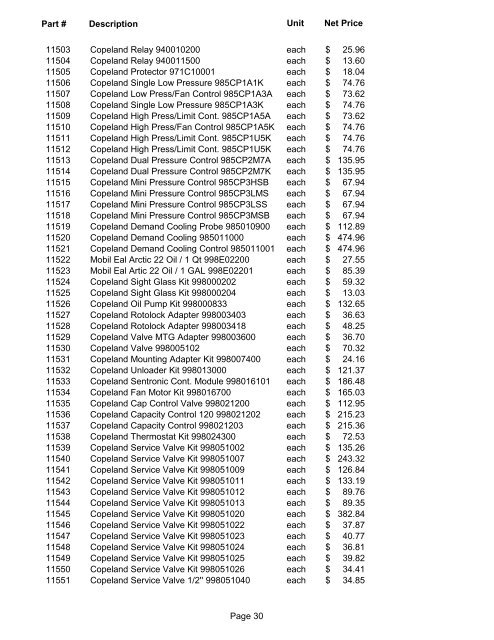 Current Contract Price List - State of Ohio