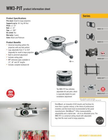 Series WM3-PJT product information sheet - RMS.pl