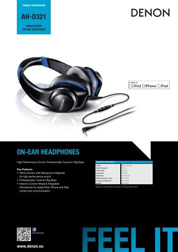 AH-D321 ON-EAR HEADPHONES - RMS.pl