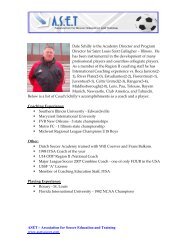 Dale Schilly (partial interview) - Association for Soccer Education ...